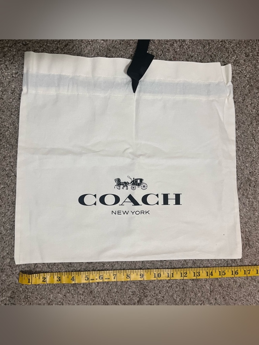 #14 COACH Drawstring Dust Bag in White